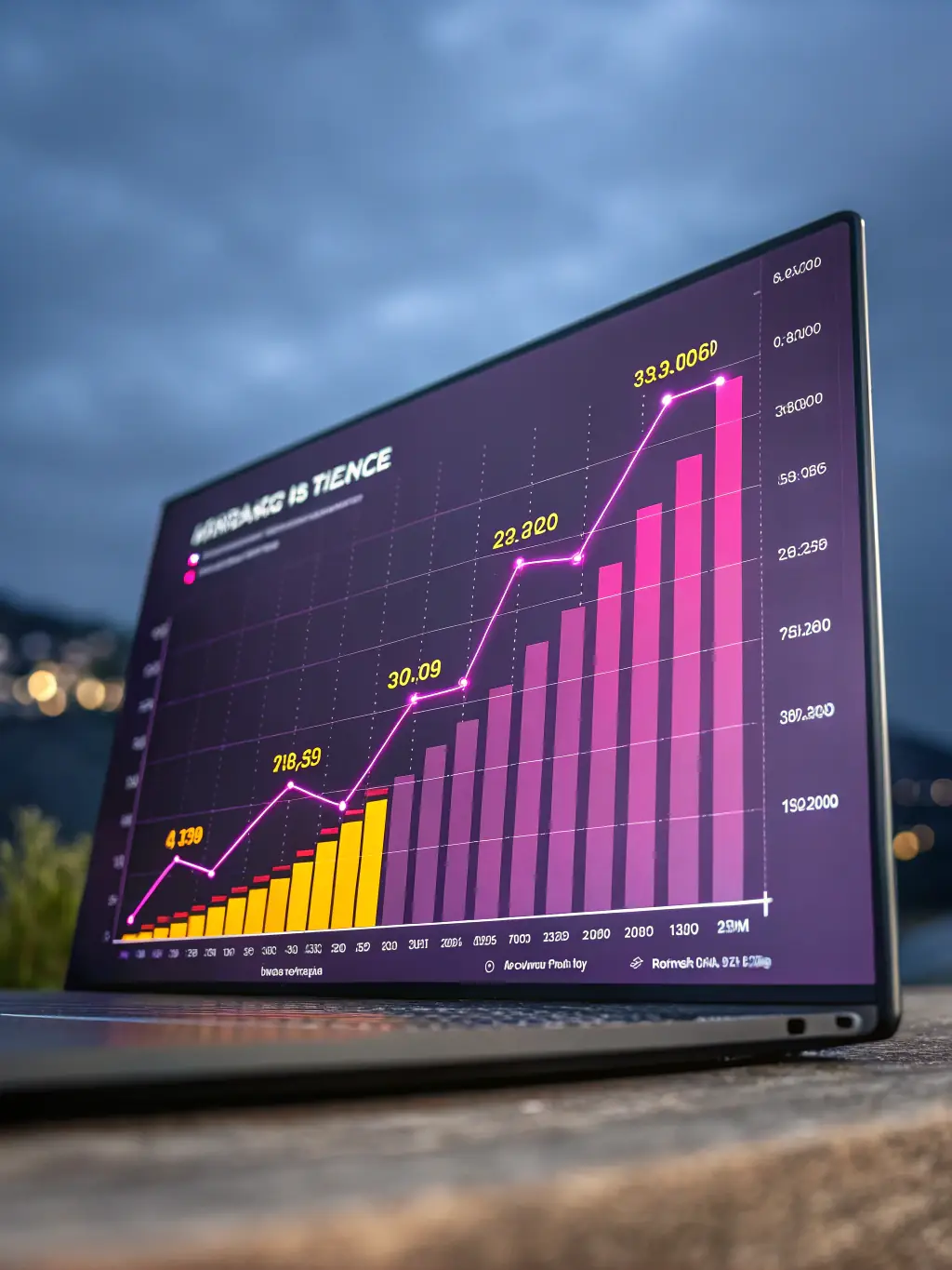 A graph showing upward trends in business performance, with a focus on key performance indicators (KPIs) relevant to UK businesses.